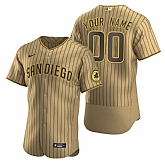 San Diego Padres Customized Nike Tan Brown Stitched MLB Flex Base Jersey,baseball caps,new era cap wholesale,wholesale hats
